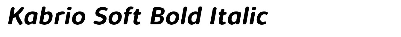 Kabrio Soft Bold Italic image